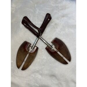 Rochester Shoe Tree‎ Co Travel Tree Vintage Wood Plastic Shoe Stretchers Brown